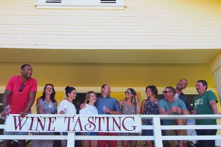 Guests enjoying their tour stop of Lincourt Winery